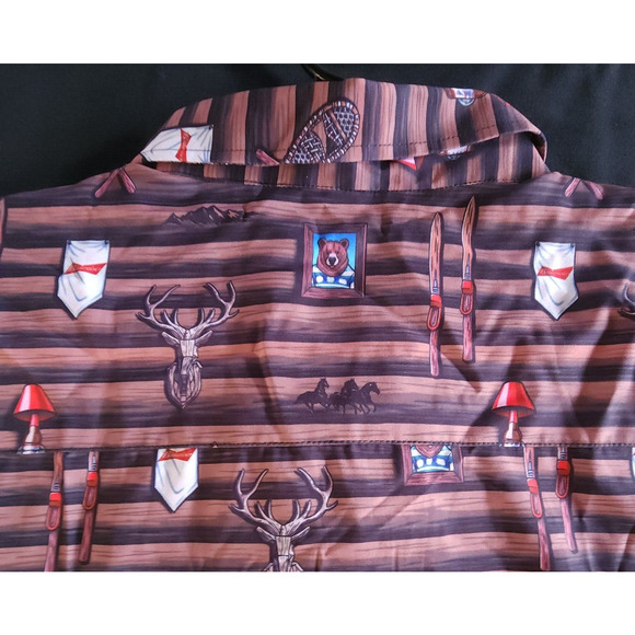 New This Bucks For You RSVLTS Brown Shirt Mens XXXL 3XL Budweiser Beer Kunuflex - Picture 8 of 10
